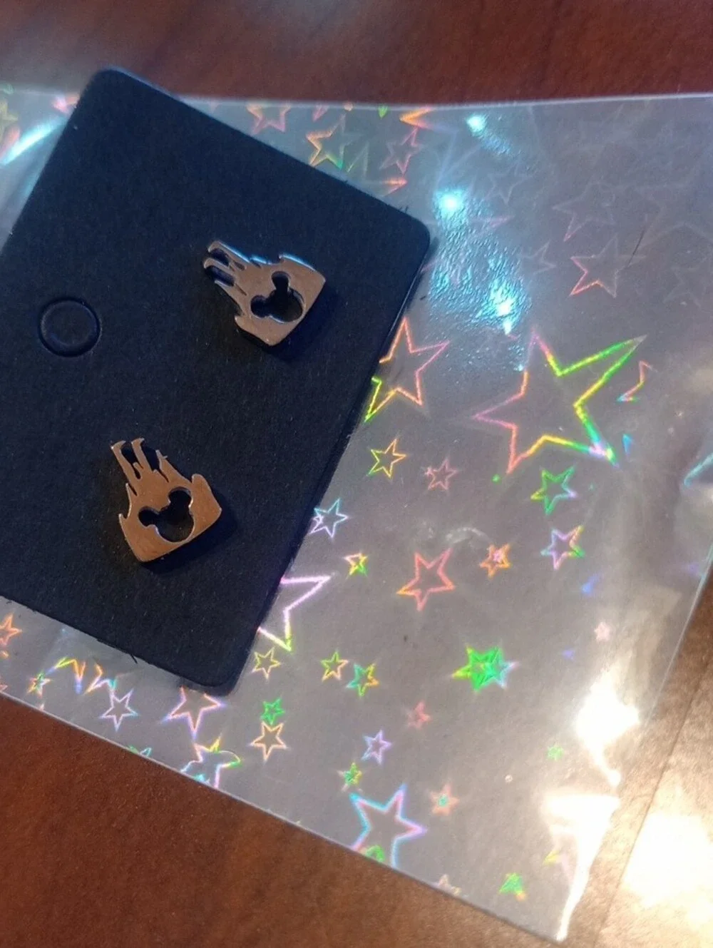 $8 Each Or Bundle 5/$20 Silver Tone Hand & Mickey Inspired Cutout Stud Earrings